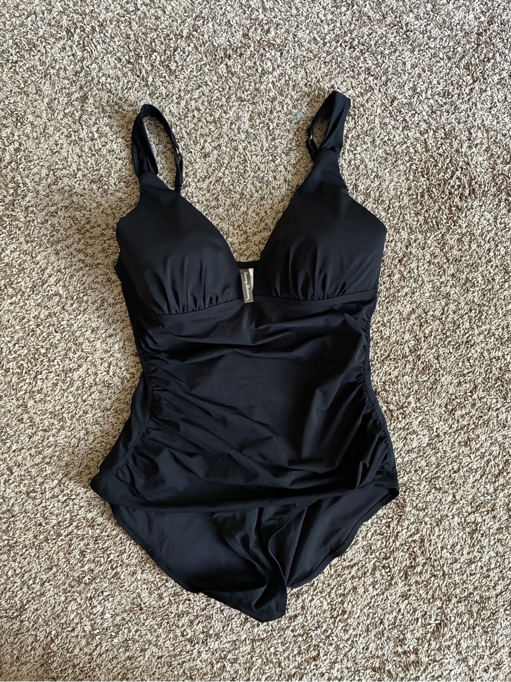 Tommy Bahama Black One-Piece Swimsuit with Tummy control